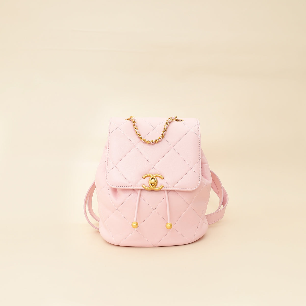 Chanel Pink CC Logo Backpack Small Bag