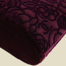 Chanel Violet CC Camellia Velvet Clutch With Chain