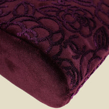 Chanel Violet CC Camellia Velvet Clutch With Chain
