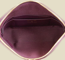 Chanel Violet CC Camellia Velvet Clutch With Chain