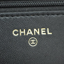 Chanel Black Logo Top Handle Wallet on Chain
