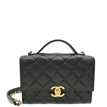 Chanel Bicolor CC Top Handle Mini Flap Bag
