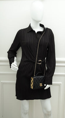Chanel Bicolor CC Top Handle Mini Flap Bag