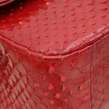 Chanel Red Classic Python Mini Rectangular Flap Bag