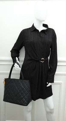 Chanel Black CC Timeless Medallion Tote Bag