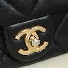Chanel Black Double Pearly Flap Bag
