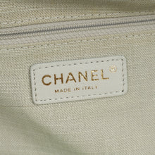 Chanel Green CC Deauville Mix Fabric Medium Tote Bag