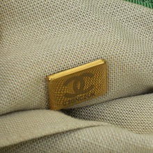 Chanel Green CC Deauville Mix Fabric Medium Tote Bag