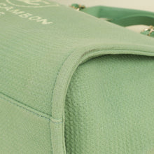 Chanel Green CC Deauville Mix Fabric Medium Tote Bag