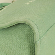 Chanel Green CC Deauville Mix Fabric Medium Tote Bag