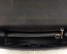 Chanel Black CC Coco Handle Caviar Bag with Lizard Handle