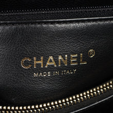 Chanel Black CC Coco Handle Caviar Bag with Lizard Handle