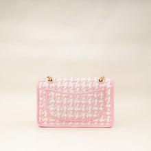 Chanel Metallic Pink CC Viscose Woven Flap Bag