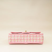 Chanel Metallic Pink CC Viscose Woven Flap Bag