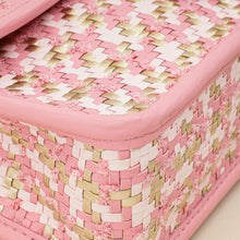 Chanel Metallic Pink CC Viscose Woven Flap Bag