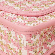 Chanel Metallic Pink CC Viscose Woven Flap Bag