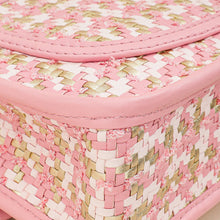 Chanel Metallic Pink CC Viscose Woven Flap Bag