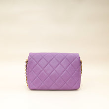 Chanel Purple CC Shiny Small Chain Melody Flap Bag