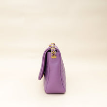 Chanel Purple CC Shiny Small Chain Melody Flap Bag