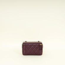 Chanel Burgundy CC Crush Small Vanity With Chain
