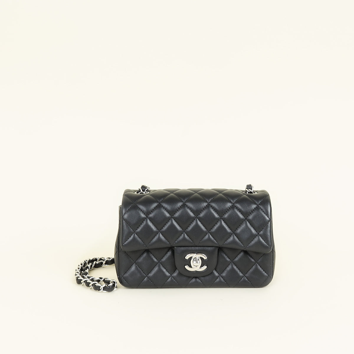 Chanel Black CC Classic Mini Rectangular Flap Bag