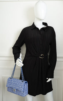 Chanel Bicolor CC Classic Tweed Double Flap Medium Bag