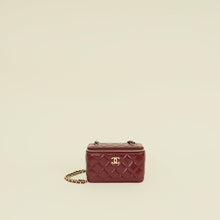 Chanel Burgundy CC Small Vanity Case