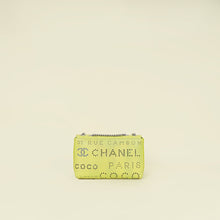 Chanel Yellow Green CC Perforated Logo Eyelet Flap Bag
