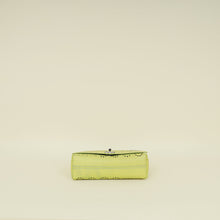 Chanel Yellow Green CC Perforated Logo Eyelet Flap Bag