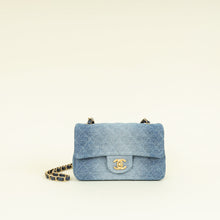 Chanel Blue CC Denim Classic Mini Flap Bag