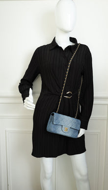 Chanel Blue CC Denim Classic Mini Flap Bag