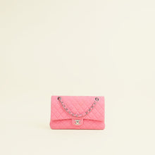 Chanel Pink Jersey Classic Double Flap Medium Bag