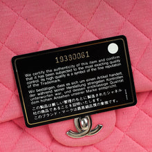 Chanel Pink Jersey Classic Double Flap Medium Bag