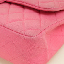Chanel Pink Jersey Classic Double Flap Medium Bag