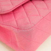 Chanel Pink Jersey Classic Double Flap Medium Bag