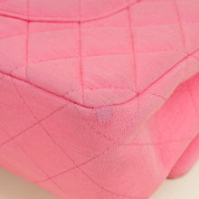 Chanel Pink Jersey Classic Double Flap Medium Bag