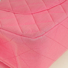 Chanel Pink Jersey Classic Double Flap Medium Bag