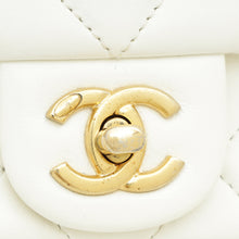 Chanel White CC Double Pearl Mini Flap Bag