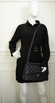Chanel Black Classic Double Flap Jumbo Bag