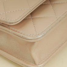 Chanel Metallic Pearly Pink CC Classic Wallet on Chain