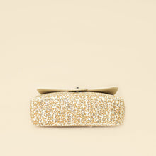 Chanel Bicolor Raffia Sequins Single Flap Jumbo Bag