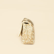 Chanel Bicolor Raffia Sequins Single Flap Jumbo Bag