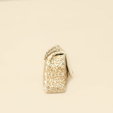 Chanel Bicolor Raffia Sequins Single Flap Jumbo Bag