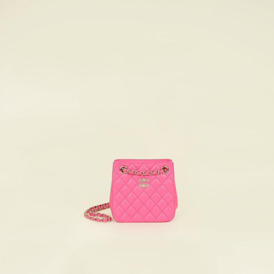Chanel Pink Mini Bucket Shoulder Bag