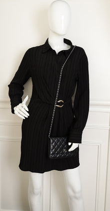 Chanel Black CC Classic Wallet On Chain