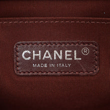 Chanel Navy Blue Velvet Stitched Boy Medium Flap Bag