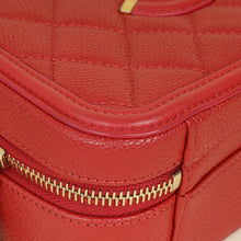 Chanel Red CC Filigree Medium Vanity Bag