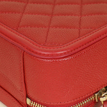 Chanel Red CC Filigree Medium Vanity Bag