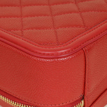 Chanel Red CC Filigree Medium Vanity Bag