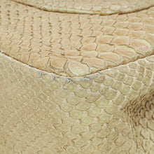 Chanel Pearl Beige Python CC Classic Double Flap Jumbo Bag